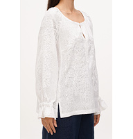 White women's embroidered shirt white Teresa.